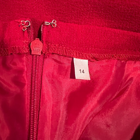 Tradition Red Ruffled Blazer & Skirt Set - Picture 13 of 16